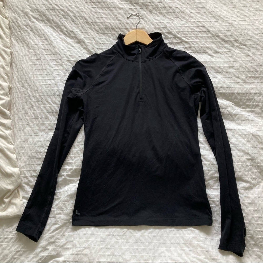 Lole quarter zip thermal shirt - black